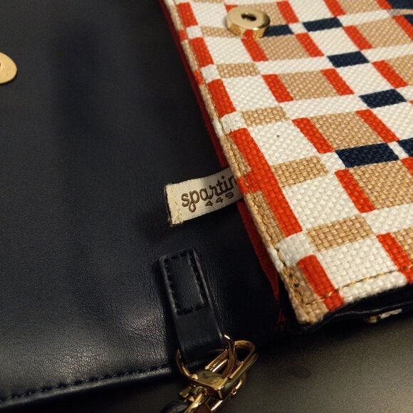 Spartina 449 Leather and Canvas Fabric  Clutch/Wristlet Cottagecore - Picture 2 of 8